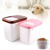 Airtight Plastic Pet Food Container Fresh Dry Food Storage Container with Lid for Dog Cat Food, Bird Seed, Rice Dispenser