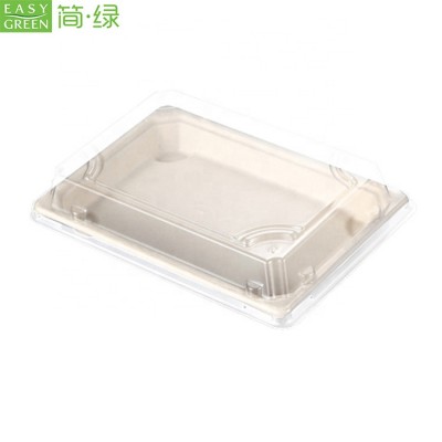 Easy Green Hot Dog Food Bagasse Disposable Japanese  Sushi Trays Paper