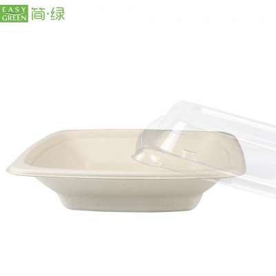 Easy Green Factory Wholesale 16oz Disposable Paper Salad Fruit Pulp Packing Container Tray