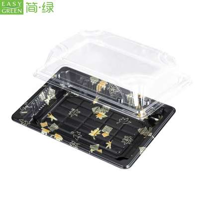 Easy Green Factory Price Disposable Plastic Japanese Take Away Food Container Biodegradable Sushi Box